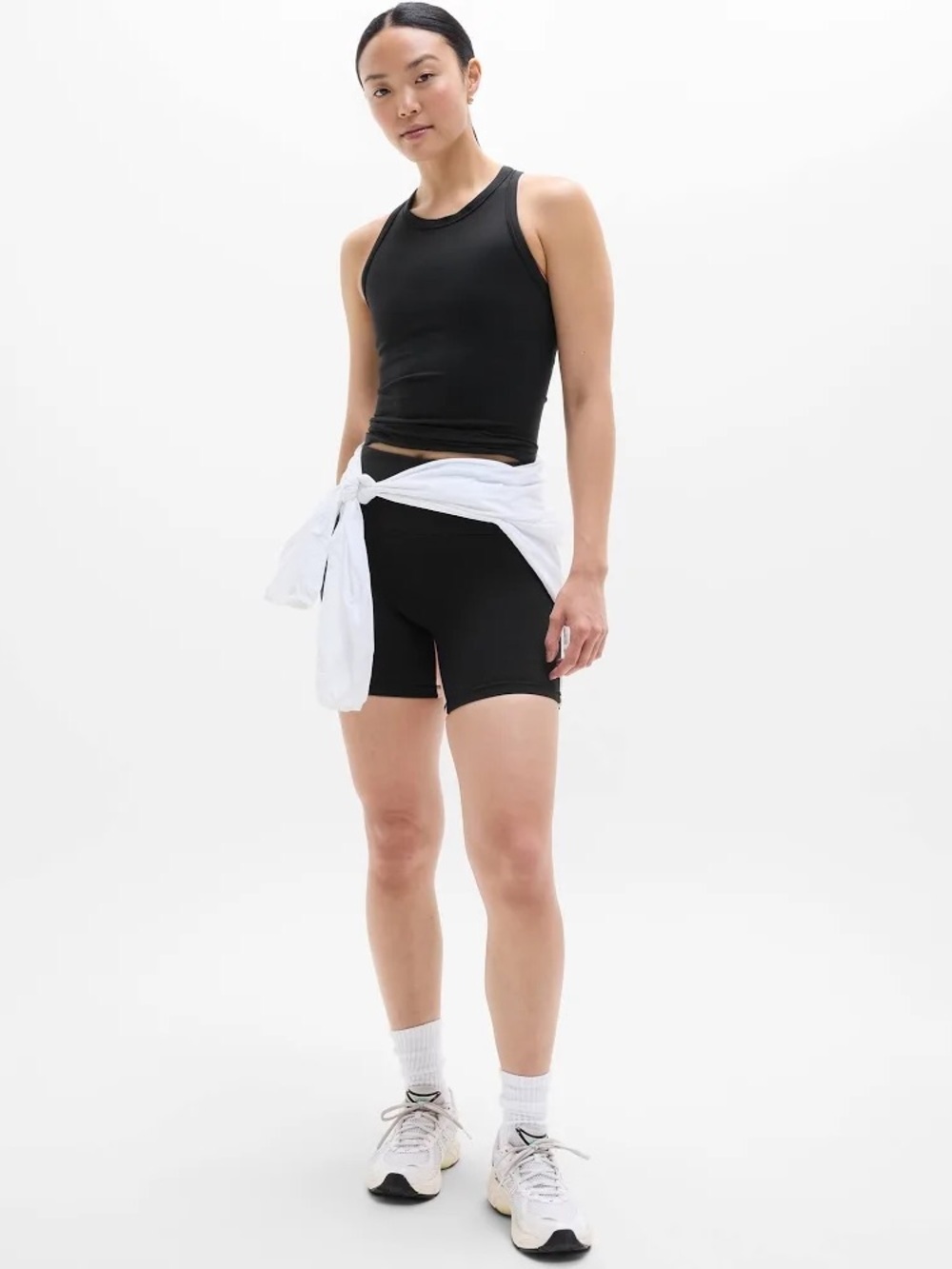 Athleta Classic Black Ribbed Tank Top